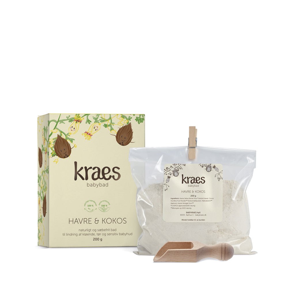 KRAES babybad | Havre & kokos 200g - Naturligtsunde