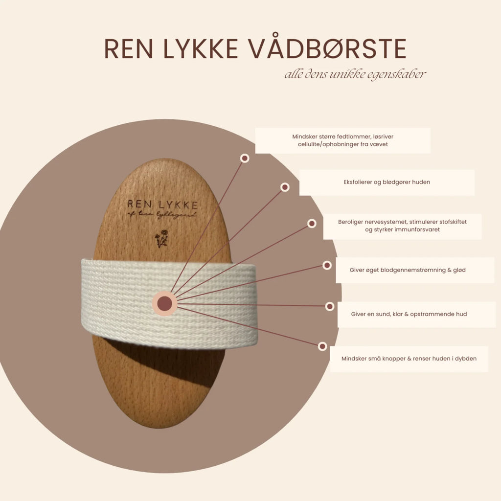 Ren Lykke vådbørste til krop, sind og sjæl - Naturligtsunde