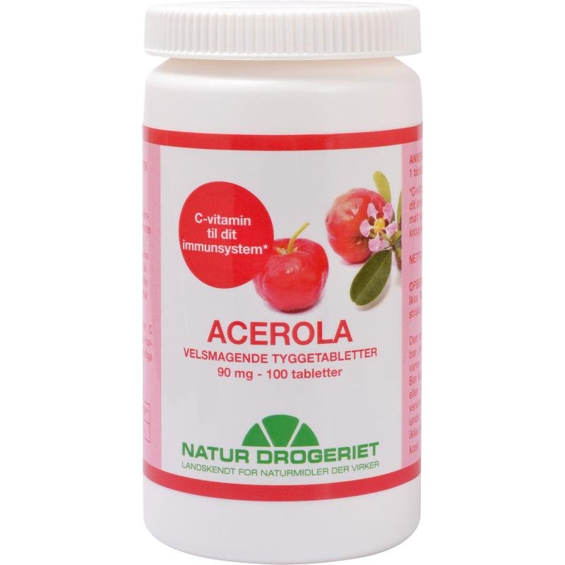 Natur Drogeriet Acerola C-Vitamin - 100 Tabletter - Naturligtsunde