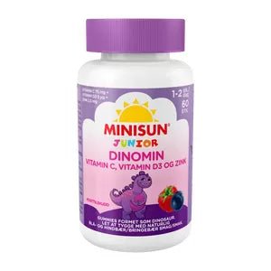 Minisun Dinomin Junior | Vitamin C, Vitamin D3 og Zink - Naturligtsunde