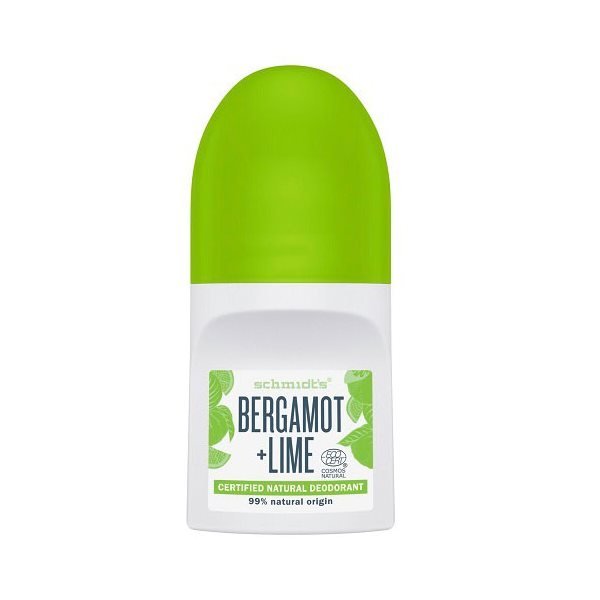 Schmidt's Roll-On Deodorant 50 ml | Bergamot & Lime - Naturligtsunde