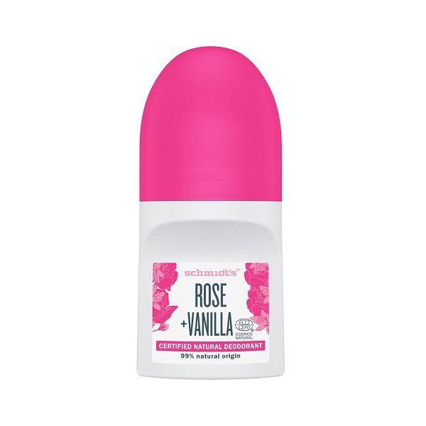 Schmidt's Roll-On Deodorant 50 ml | Rose & Vanilla - Naturligtsunde